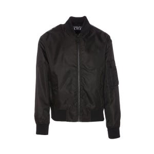 베르사체 바로크 프린트 집업 봄버 자켓 76GAS408CQD20 899 Black