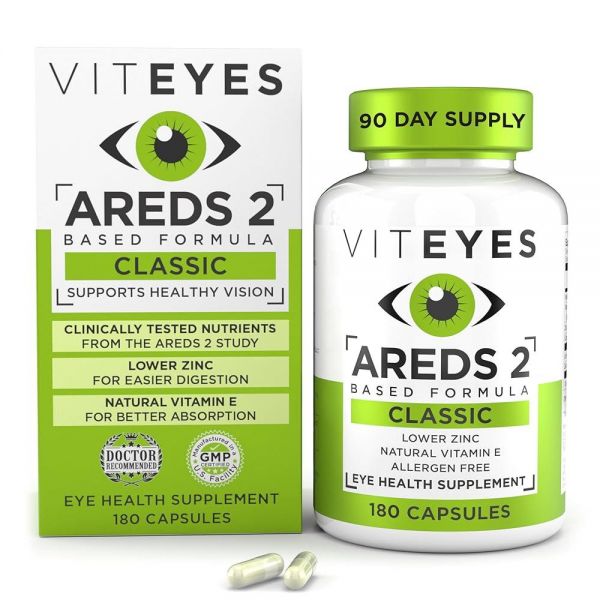 <b>Viteyes</b> 바이트아이즈 아레즈 2 클래식 아이 헬스 서포트 캡슐 180정 180 Count (Pack of 1)