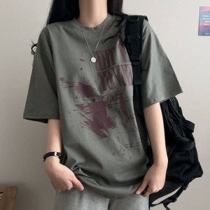 빈티지 엣더 프린팅 반팔티 빅사이즈티셔츠 남여공용