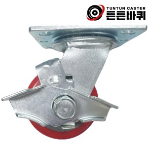180~900KG 고중량 우레탄 바퀴 캐스터 중하중 고하중 휠 아세이 중량 7.5cm(3인치) 회전브레이크, 1개