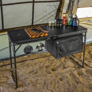 카즈미 캠핑테이블 필드 스토브 블랙 키친테이블 높이조절 캐비닛 가스버너 호환