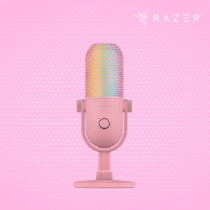 레이저코리아 세이렌 V3 크로마 핑크 스트리밍 마이크 Razer Seiren V3 Chroma Quartz