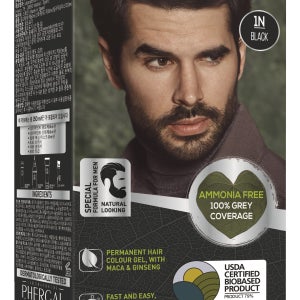 네이처틴트 염색제/암모니아 무첨가/두피 편안한 순한 염색제/냄새,자극NO 남성용(1N-자연스러운 흑색), 150ml, 1개