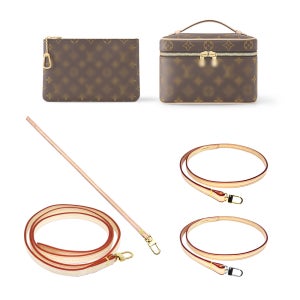 백앤센스 바세타 소가죽 레더 스트랩 니스미니, 니스나노, 키파우치 리폼 Short & Long 스트랩