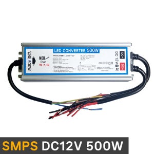 LED 컨버터 SMPS DC12V 500W JD 방수 간판 안정기 3구 모듈