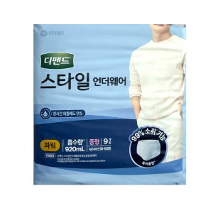 디펜드 스타일 언더웨어 남성 파워 중형 9매 x 8팩(총72매)
