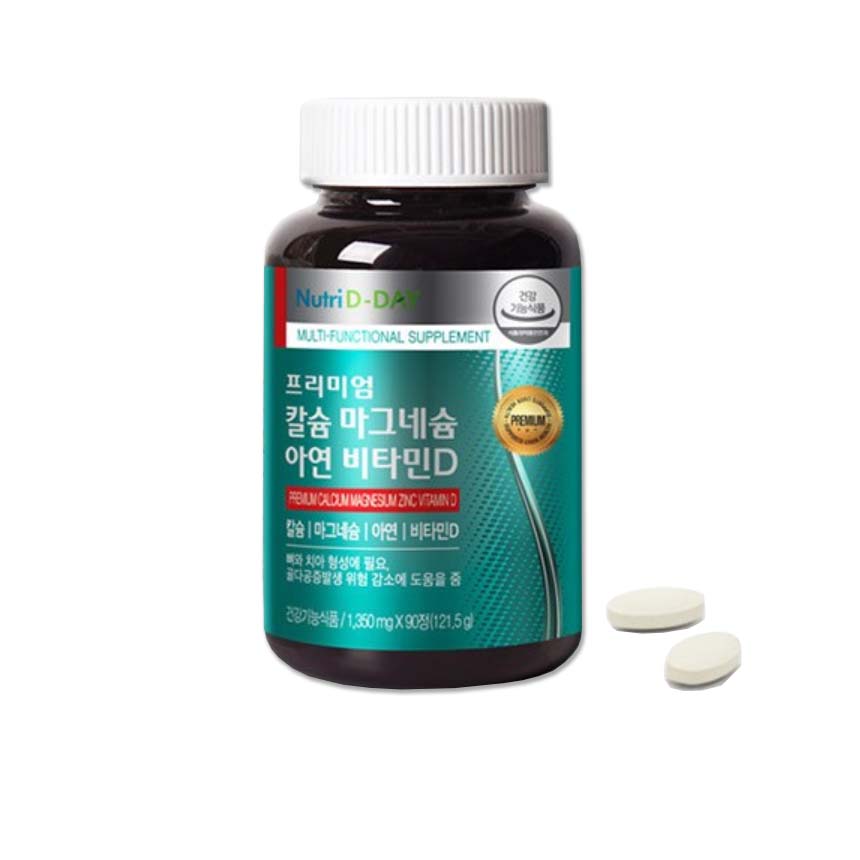 칼마디 프리미엄 칼슘 마그네슘 아연 비타민D 90정, 1개