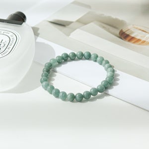 천연 AAA 옥팔찌 경옥 팔찌 원석 옥구슬 비취 염주 재물 평온 성공 행운 부적