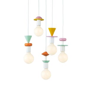 5가지 타입 우드재절 식탁조명 판도라 펜던트(레인보우)