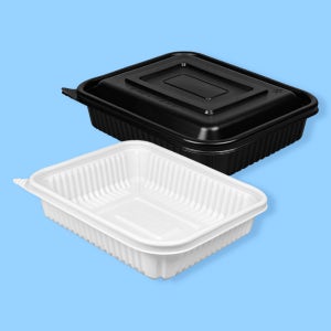 소형 사각찜용기 23195 소 1500ml PP 일회용 배달 포장 보쌈 뚜껑별도 200개