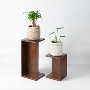 느루 화분 받침대 선반 스탠드 우드 화분 거치대 진열대