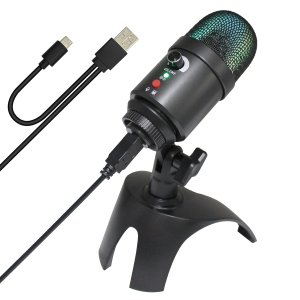 디보이스 SRM-05U 녹음용 마이크 USB/C타입 겸용 듀얼 마이크유닛 노이즈컷