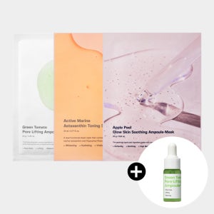 [본사 스토어] 성분에디터 마스크팩 모공,기미,광채 30매 + 그린토마토 모공앰플 10ml 세트