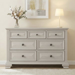 미라지가구 C8448A-DD 원목 3단 와이드 서랍장