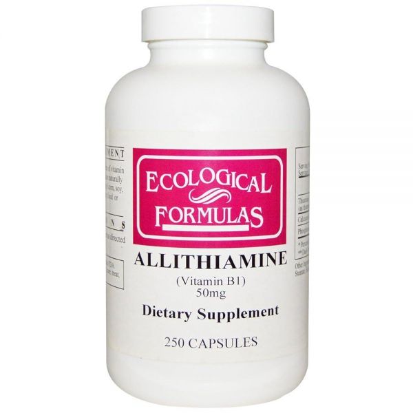 <b>Ecological Formulas</b> 알리티아민 <b>비타민 B1</b>, 50mg, 250캡슐