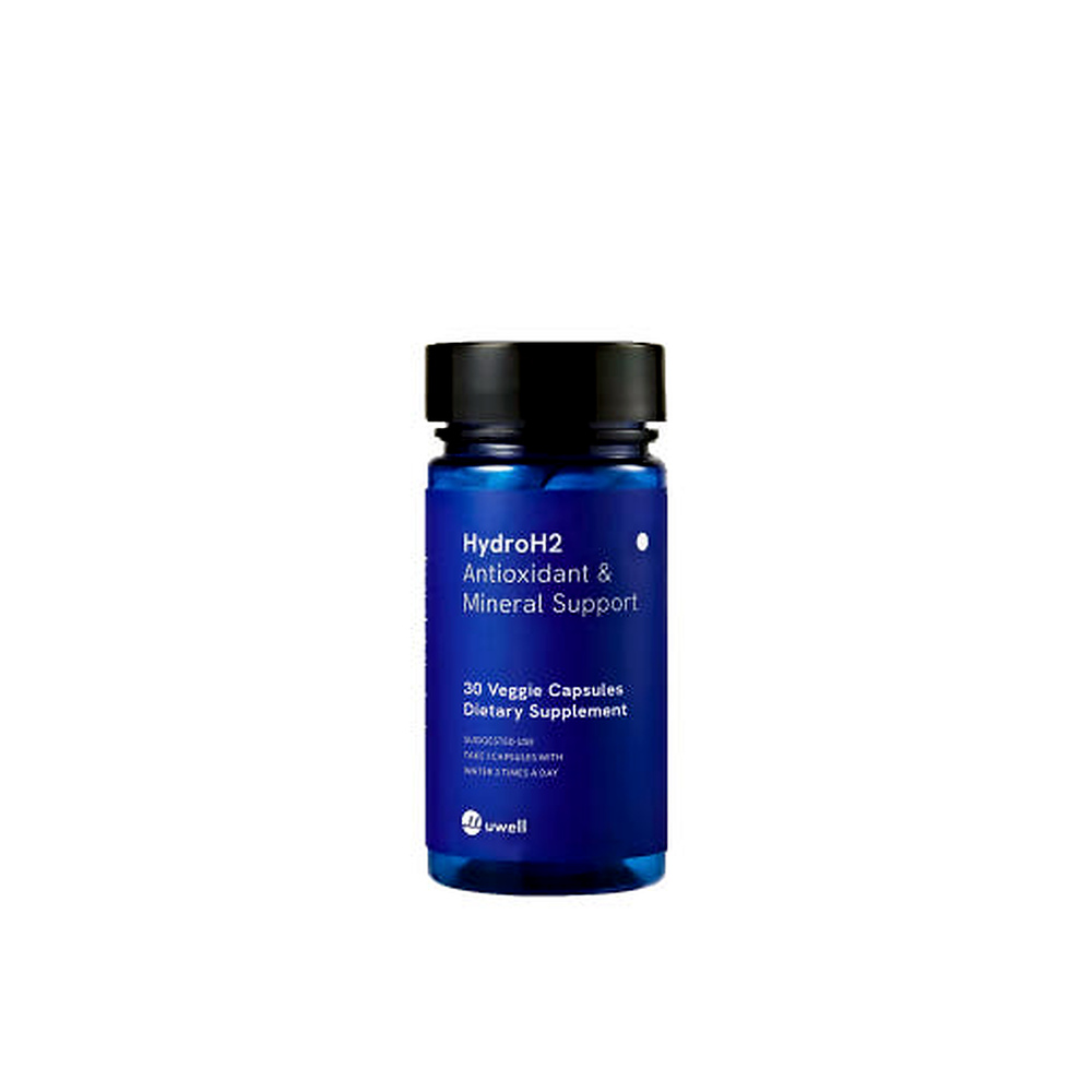<b>유웰</b> 하이드로H2 hydro h2 휴대용 수소 미네랄 보충제 비건 항산화 영양제 Travel Size 30캡슐