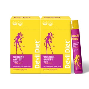 [28포] 악마 다이어트 슬림컷 젤리 레몬맛 가르시니아 체지방감소 쏙빠지는 젤리 14포, 2개