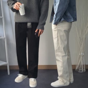 면스판바지 남자와이드팬츠 남자치노팬츠