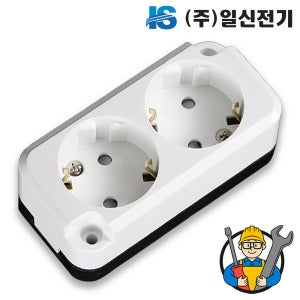 일신전기 노출 콘센트 2구 국산 핀타입 나사타입 KS
