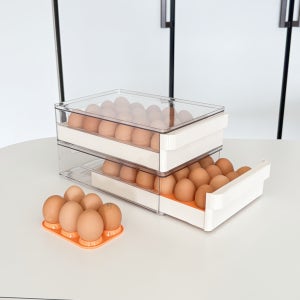 리블리홈 슬라이딩 계란트레이 계란보관함 서랍형 케이스 24구