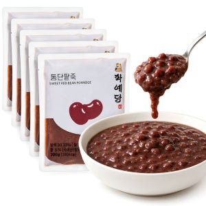 학예당 단팥죽 동지팥죽 국내산 300g 5팩 전통 파우치