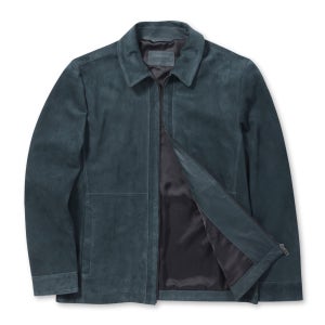 코오롱 브렌우드 산양가죽 자켓 트러커 남자 스웨이드 가죽점퍼 그린