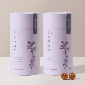바라기 도라지캔디 선물용포장 도라지사탕 프로폴리스 목캔디 (약30개입) 135g, 2개