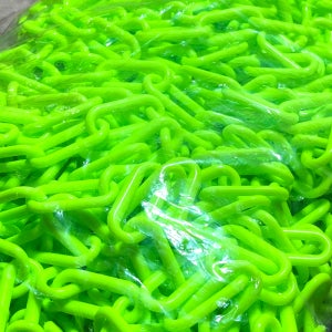 플라스틱체인 형광 1M단위판매 8mm 주차금지줄