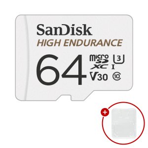 샌디스크 마이크로SD카드 High Endurance + SD카드 케이스 64GB