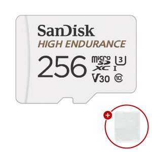 샌디스크 마이크로SD카드 High Endurance + SD카드 케이스 256GB