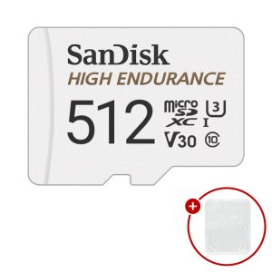 샌디스크 마이크로SD카드 High Endurance + SD카드 케이스 512GB