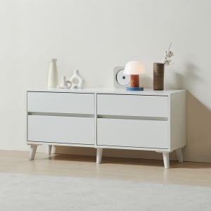 케이컴퍼니 피크 2단 1200 거실장 4서랍형 높은 TV거실장 K12002SIN4CLPM