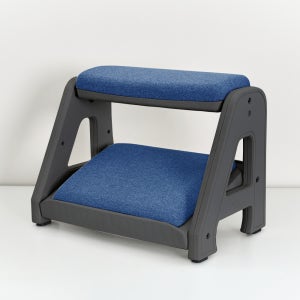 피치트렌디 풋쉬풋쉬 발받침대 사무실 컴퓨터 책상 발판 국산 다리받침대 블랙-블루