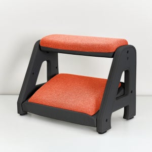 피치트렌디 풋쉬풋쉬 발받침대 사무실 컴퓨터 책상 발판 국산 다리받침대 블랙-코랄