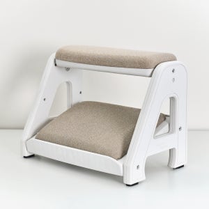 피치트렌디 풋쉬풋쉬 발받침대 사무실 컴퓨터 책상 발판 국산 다리받침대 화이트-베이지