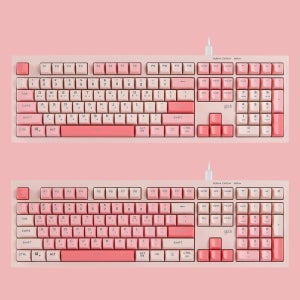 지클릭커 오피스프로 OPK50 사일런스 M RGB 무소음 방수 키보드 Coral CR1 108키