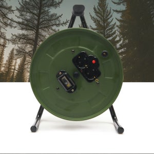 고용량 캠핑 작업 현장 연장 리드선 전기 접지차단용 릴선 카키 1.5SQ