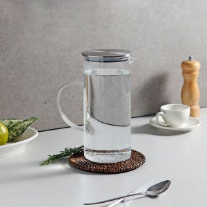 모던 내열 유리 물병 냉장고 카페 워터 저그 1.3L