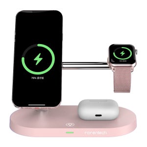 고속 무선충전기 맥세이프 아이폰 애플워치 에어팟 호환 핑크
