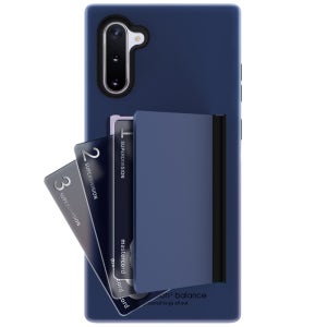 [3장 수납] 밸런스 카드 케이스 이중 범퍼 슬림핏 네이비, 갤럭시 노트10