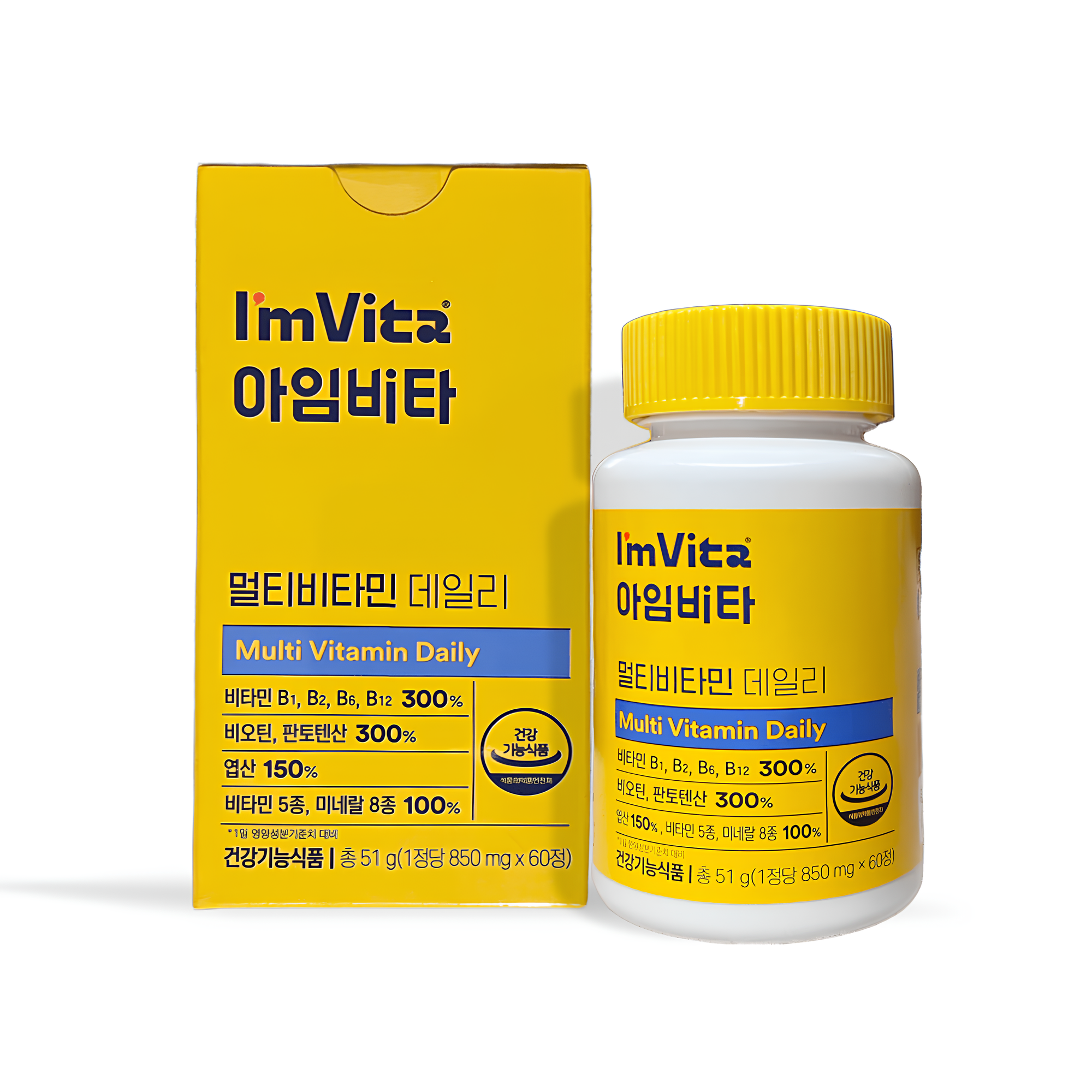 [종근당] 아임비타 멀티비타민 데일리 이뮨 청소년 영양제 850mg x 60정, 1개