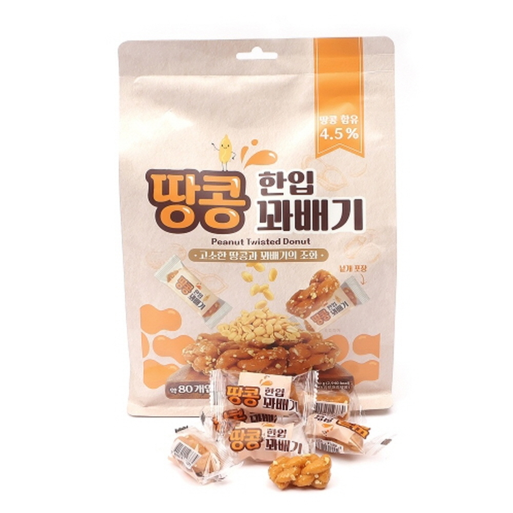 한입 땅콩 꽈배기 과자 인기 세계과자