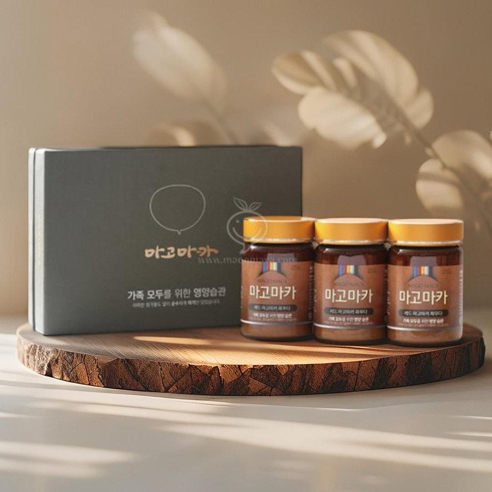 <b>여성용</b> 레드마카 가루 150g x 3병 선물세트 페루산 레드마카 100% 분말 파우더