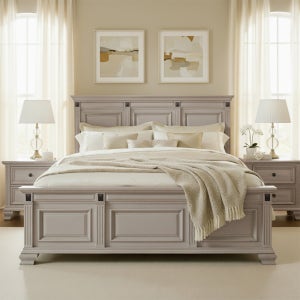 미라지가구 C8448A 원목 침대 킹 하단매트리스 포함 K