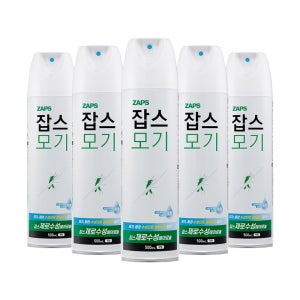 기름기 없는 100%수성 모기약 잡스 제로수성 에어로솔 스프레이 500ml, 5개