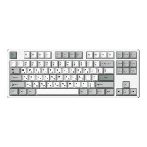 (가성비 사무용 키보드) GK797PRO 3모드 폼떡 가스켓 기계식키보드 메탈 화이트, 문라이트 도독, 35g