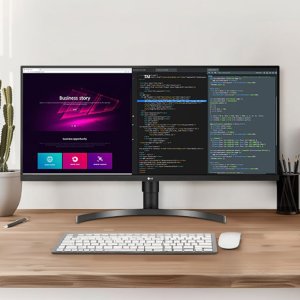LG 울트라와이드 고해상도 86cm 모니터 34WN750 IPS 광시야각 WQHD 75Hz 5ms HDR 멀티태스킹 높낮이조절 스피커 내장 사무용 업무용 가정용 PC컴퓨터 모니터