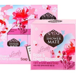 샤워메이트 러블리 로즈 체리 블로섬 숍 비누100gX4개