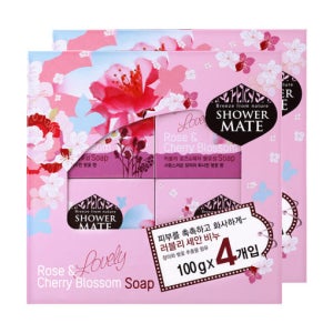 샤워메이트 러블리 로즈 체리 블로섬 숍 비누100gX8개