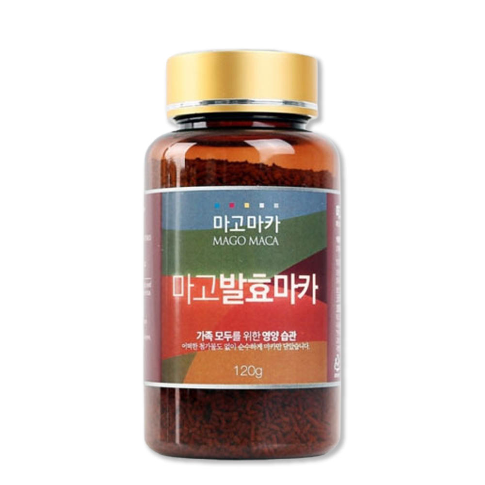 페루 발효마카 과립형 120g 소화 흡수력좋은 발효마까 100% <b>마고마카</b>